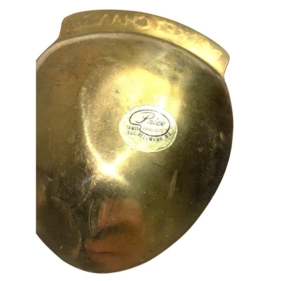 Vintage Solid Brass Pocket Change Dish Coin Tray Holder 3 Inches Wide - Picture 4 of 4